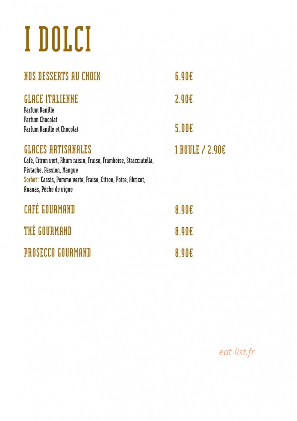 Giro Ristorante — carte page 6
