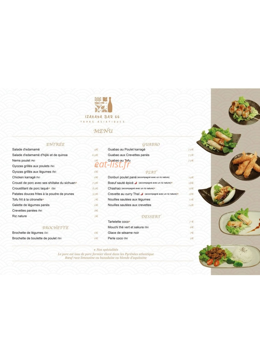 Izakaya bar 66 — carte page 2