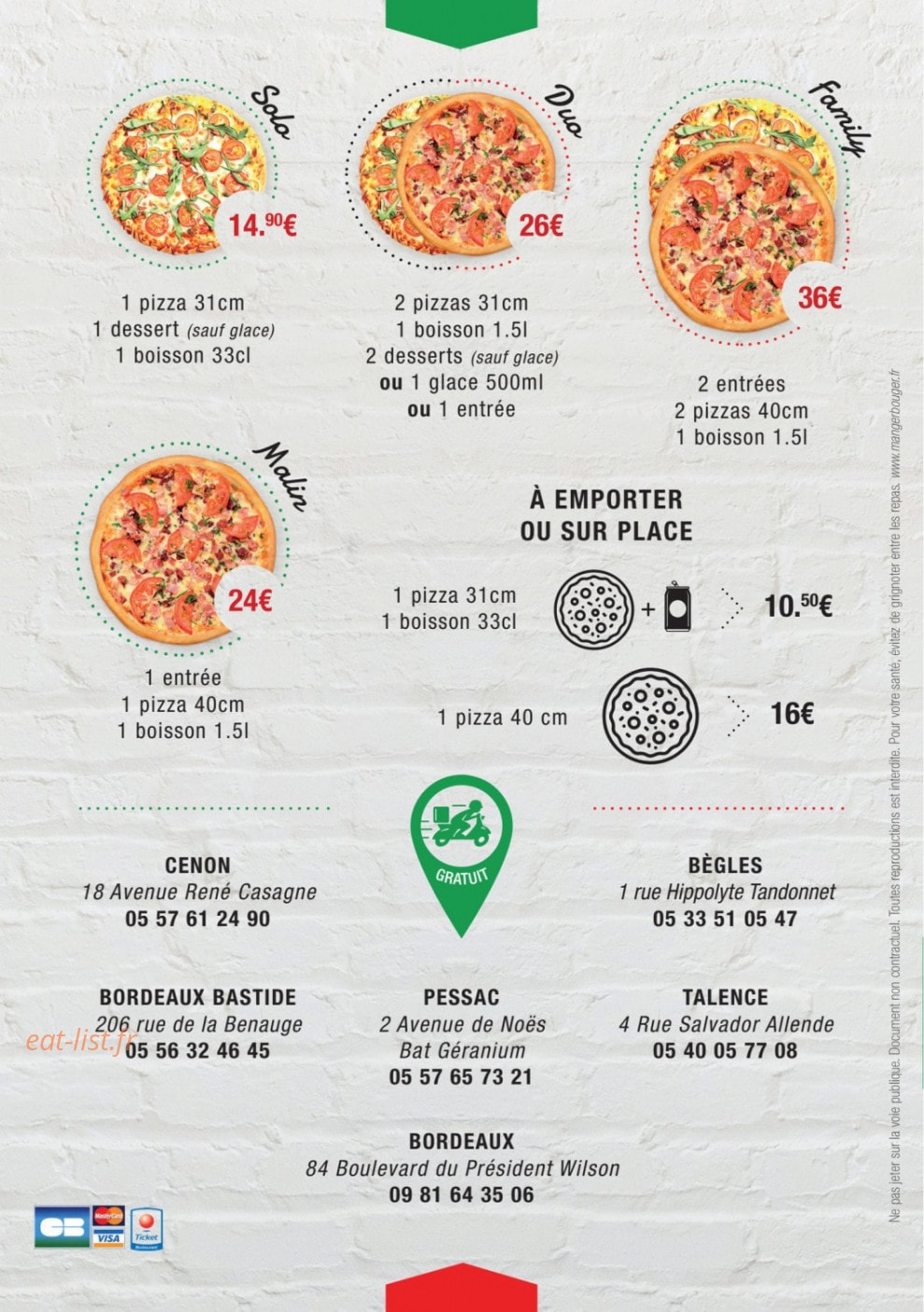 La Roma pizza — carte page 5
