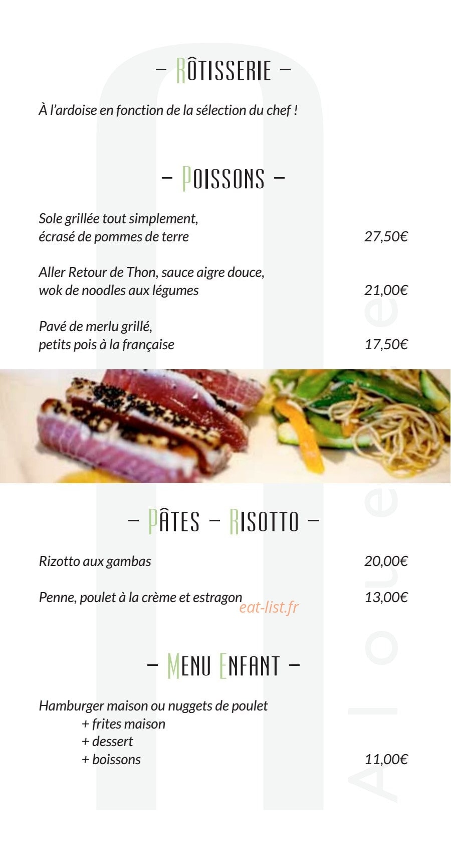 Le bistrot de l'alouette — carte page 4