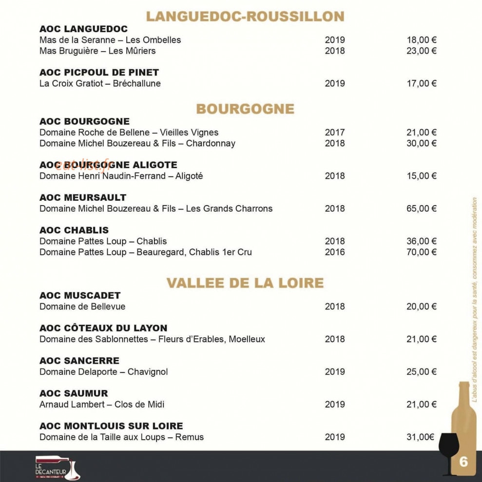 Le Décanteur — carte page 7