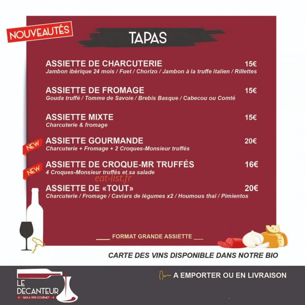 Le Décanteur — carte page 1