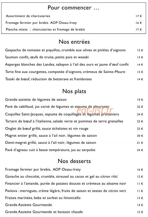 Le Serpolet — carte page 1