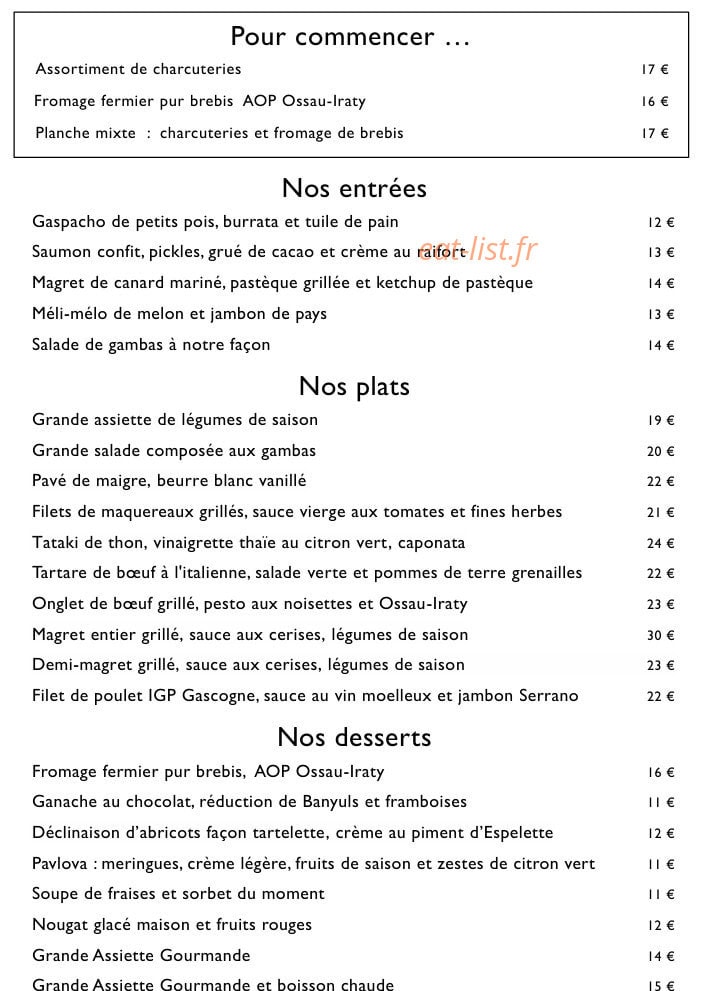 Le Serpolet — carte page 1