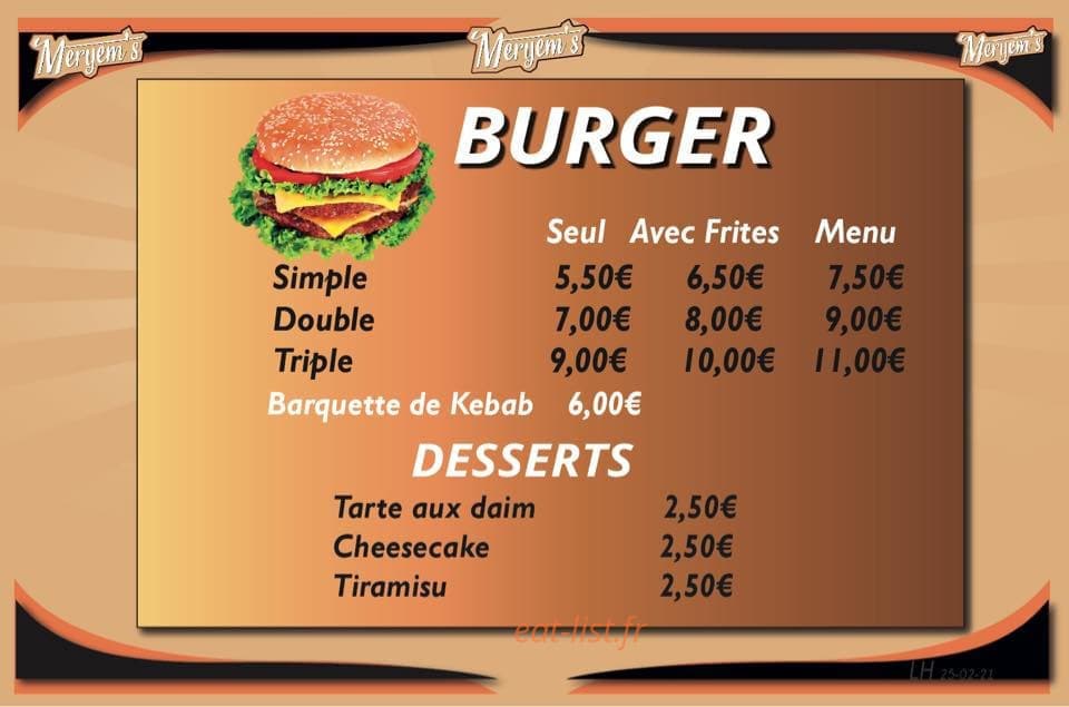 Meryem's — carte page 2
