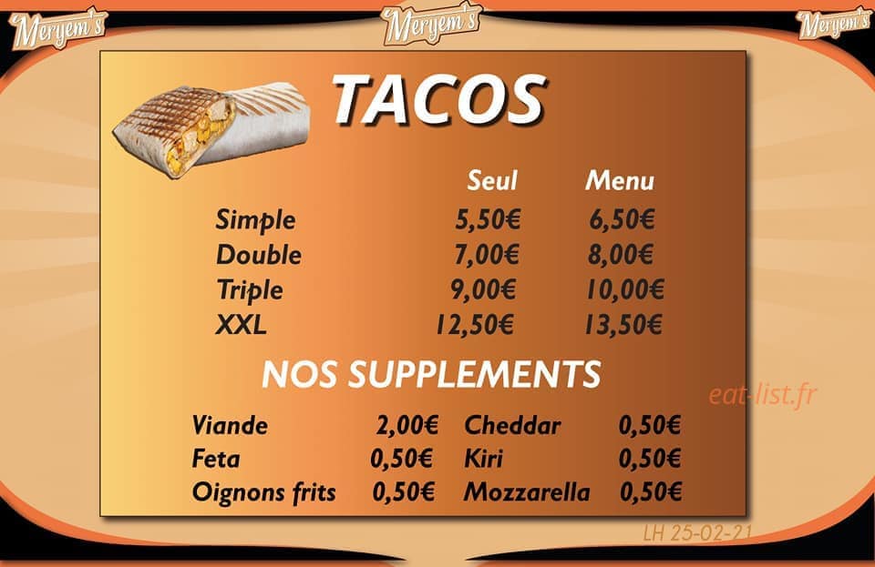 Meryem's — carte page 4