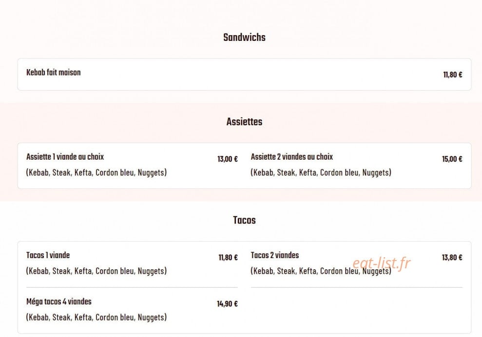 MH food — carte page 1