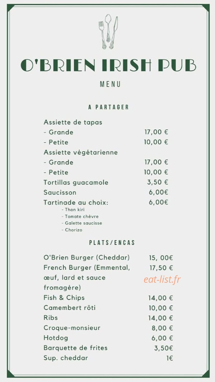 O'Brien — carte page 1