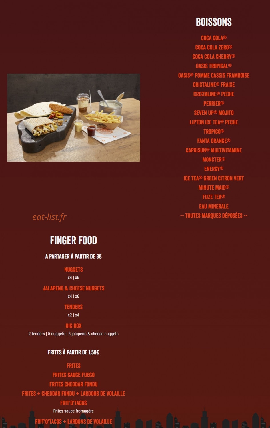 O'Tacos — carte page 2