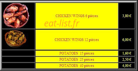 Pizza Saturne — carte page 11
