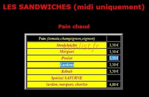 Pizza Saturne — carte page 9