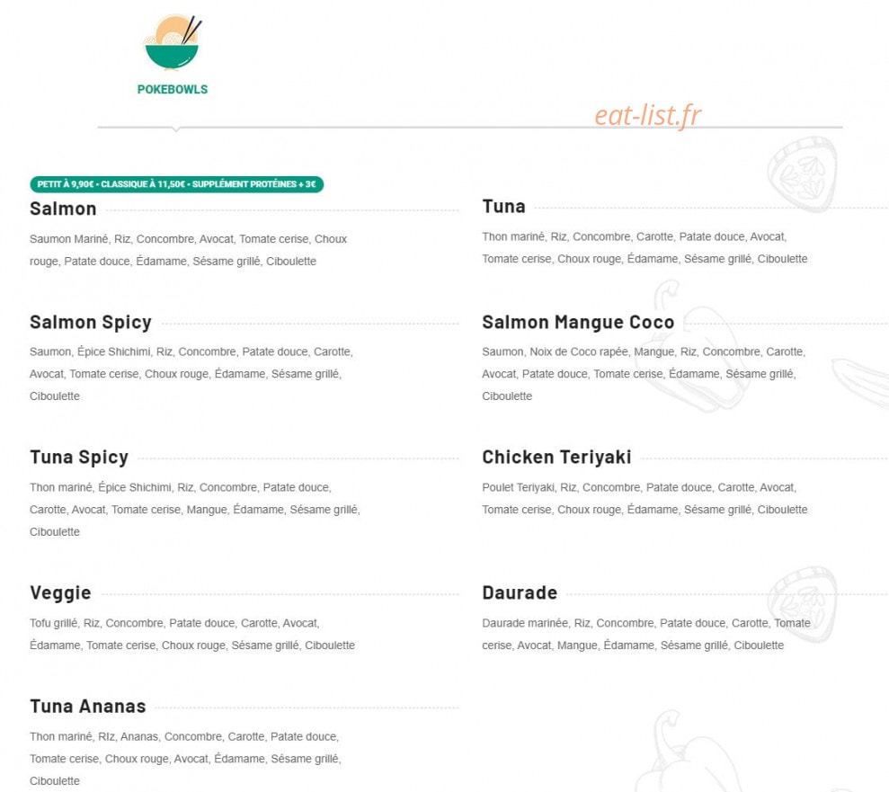 Poke & Co — carte page 1