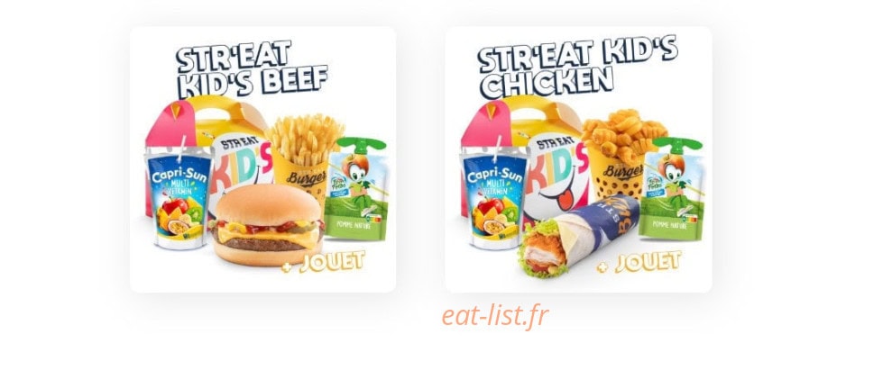 Str'eat Burger — carte page 8