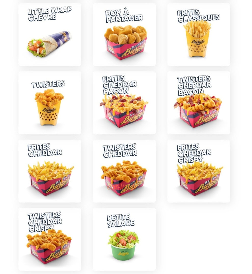Str'eat Burger — carte page 6