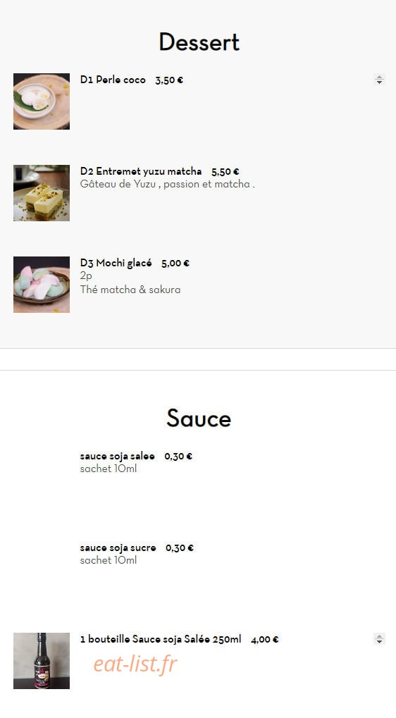 Sushi Fou — carte page 11