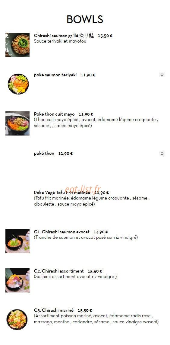 Sushi Fou — carte page 8