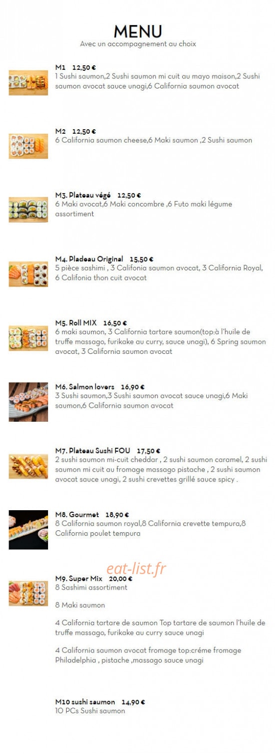 Sushi Fou — carte page 9