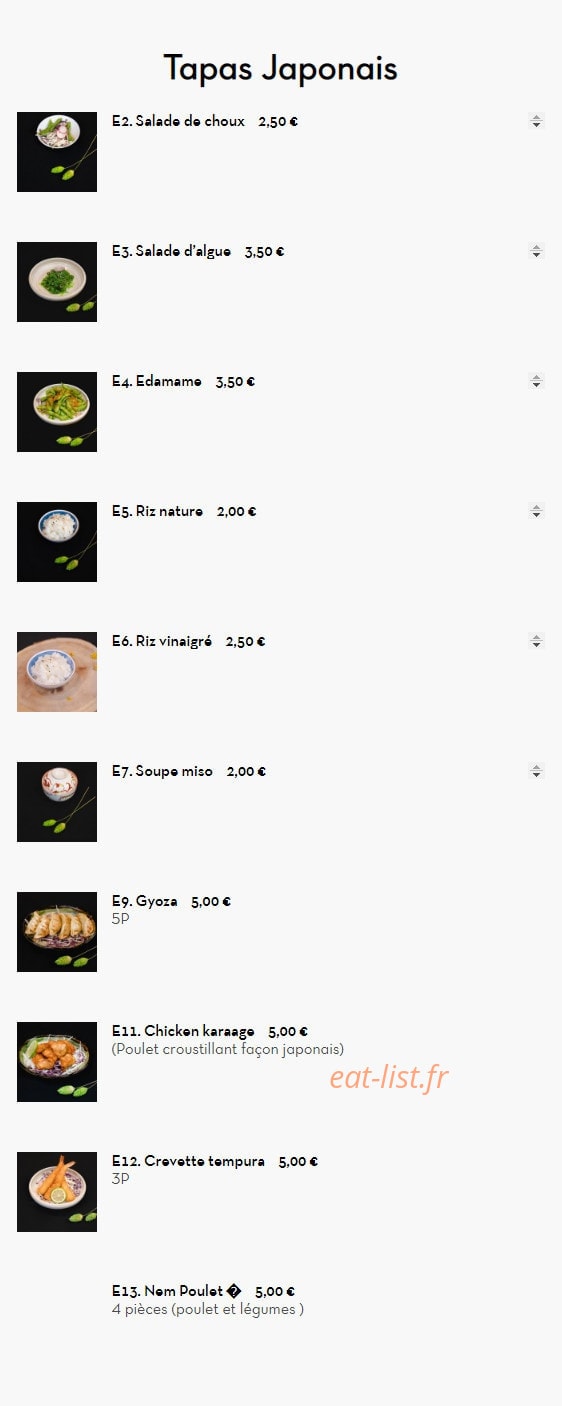 Sushi Fou — carte page 4