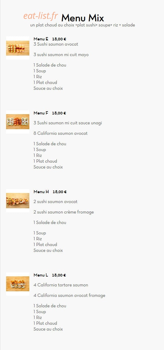 Sushi Fou — carte page 10