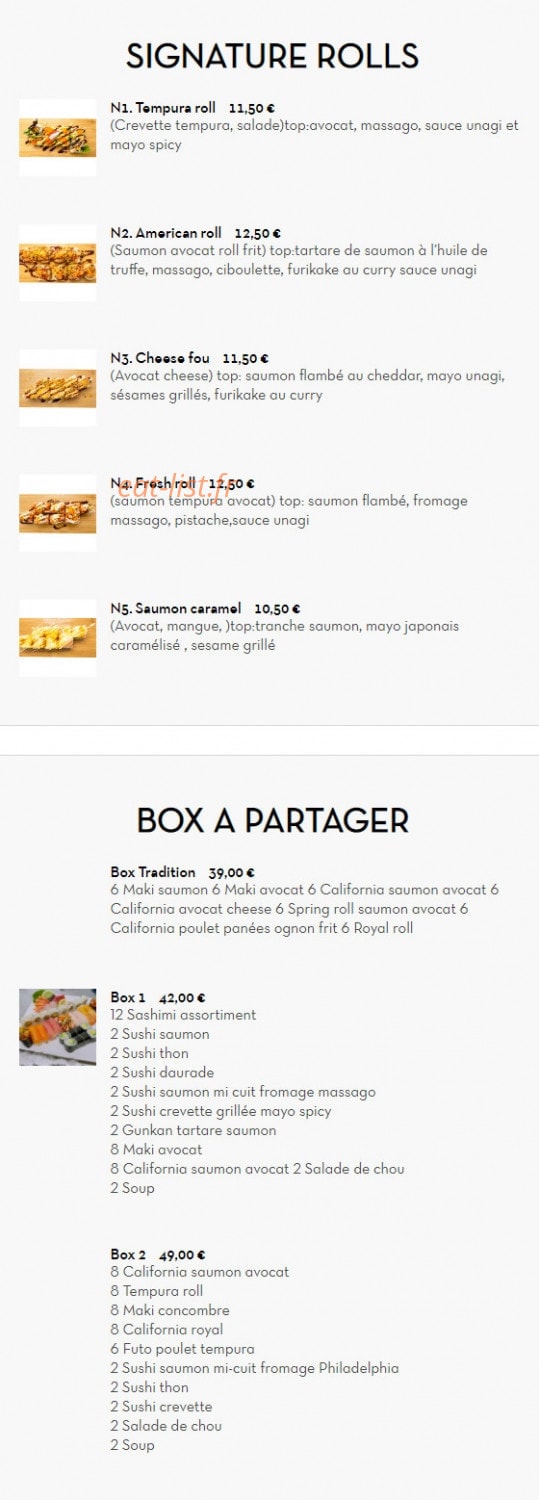 Sushi Fou — carte page 7