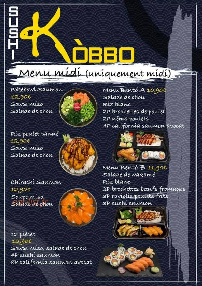 Sushi Kòbbo — carte page 1