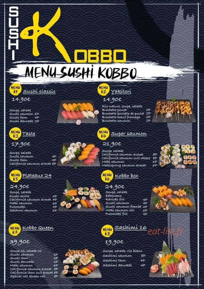 Sushi Kòbbo — carte page 2