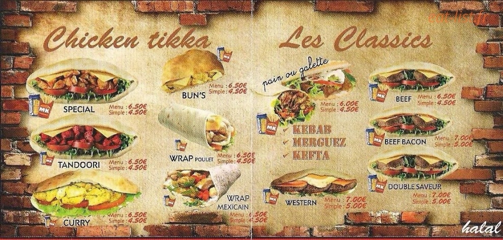 Tacos Mk chicken — carte page 4