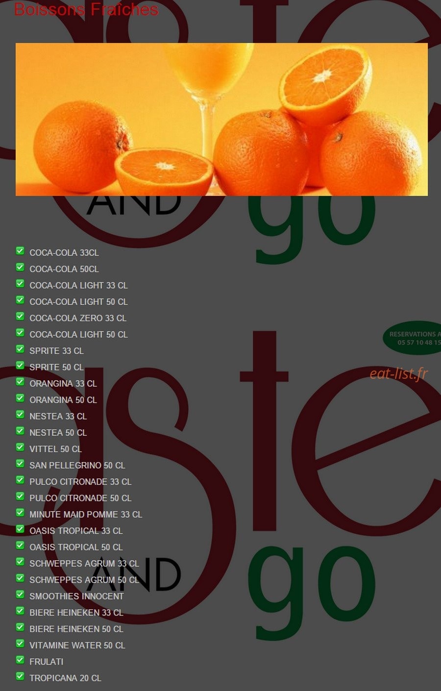 Taste and Go — carte page 7