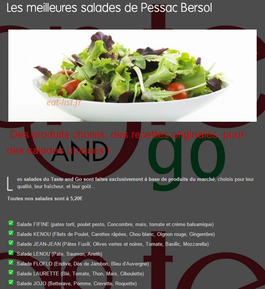 Taste and Go — carte page 4