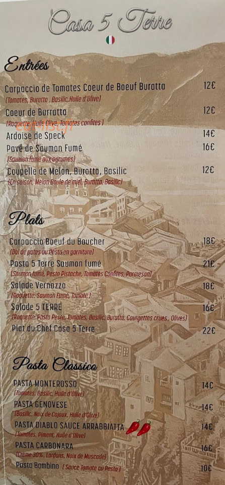 Casa 5 Terre — carte page 1