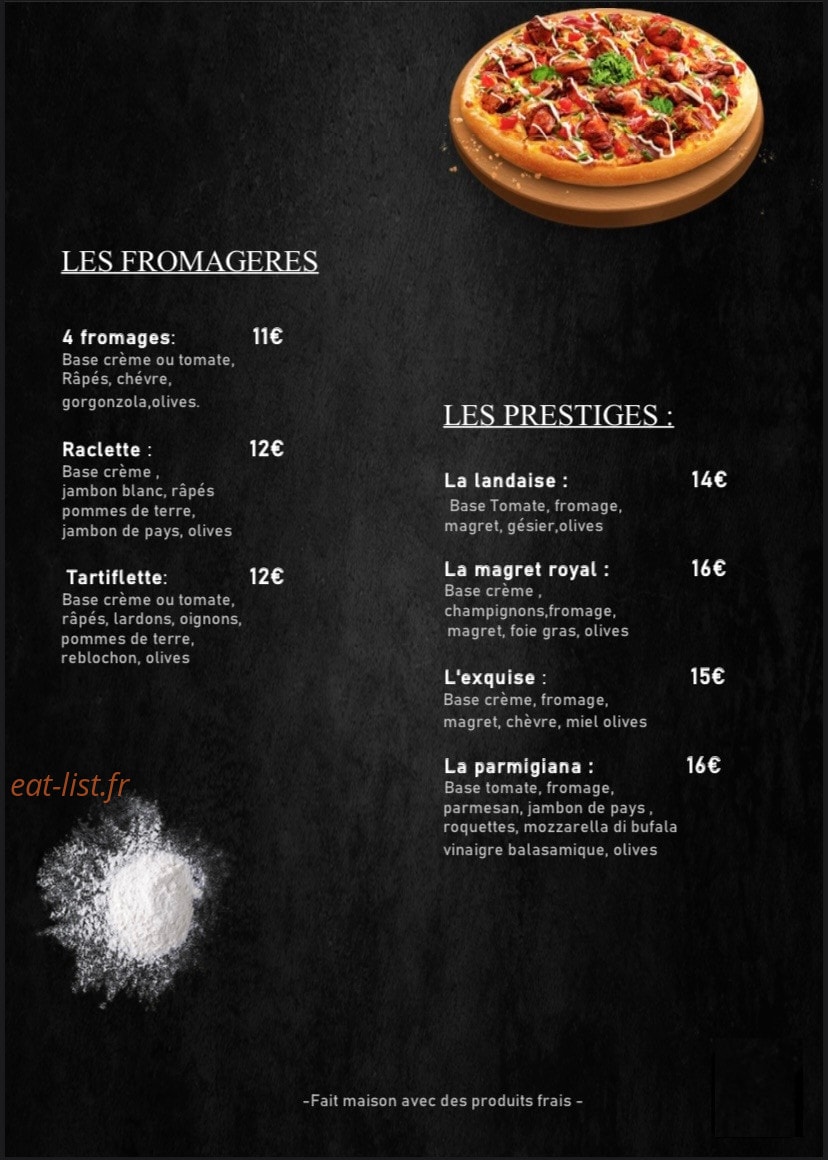 Pizzeria des compères — carte page 2