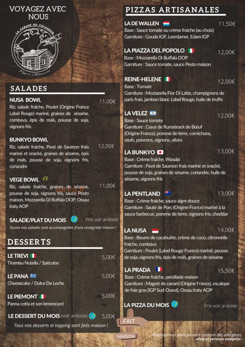 La Cabane du Voyageur — carte page 2