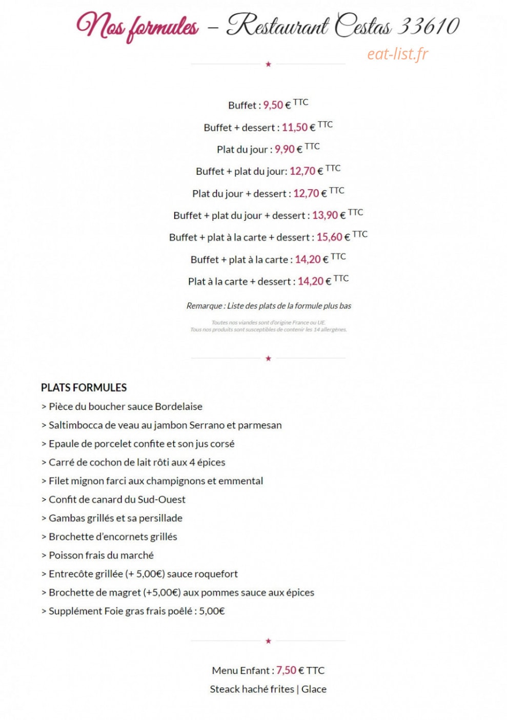 La Régalade — carte page 1