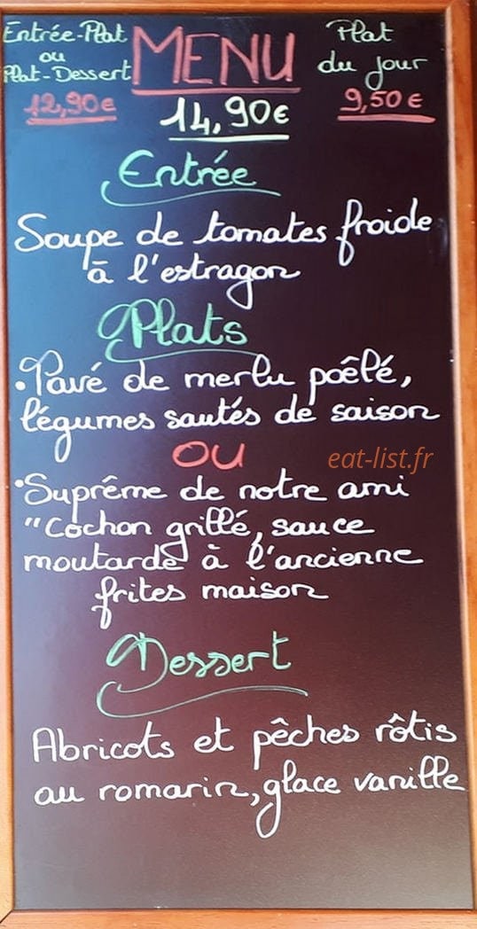 Le Bistrot des Toqués — carte page 2