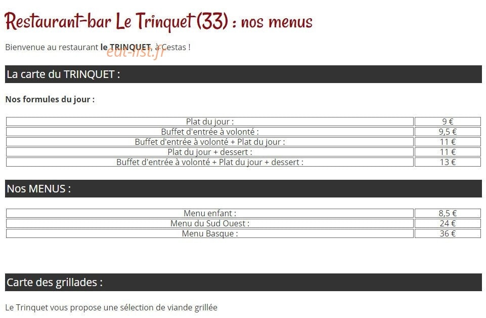Le Trinquet — carte page 7