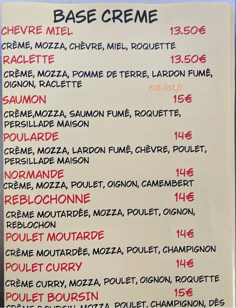 Lili pizza — carte page 2