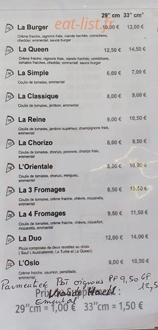 Pizz'a Cézac — carte page 2