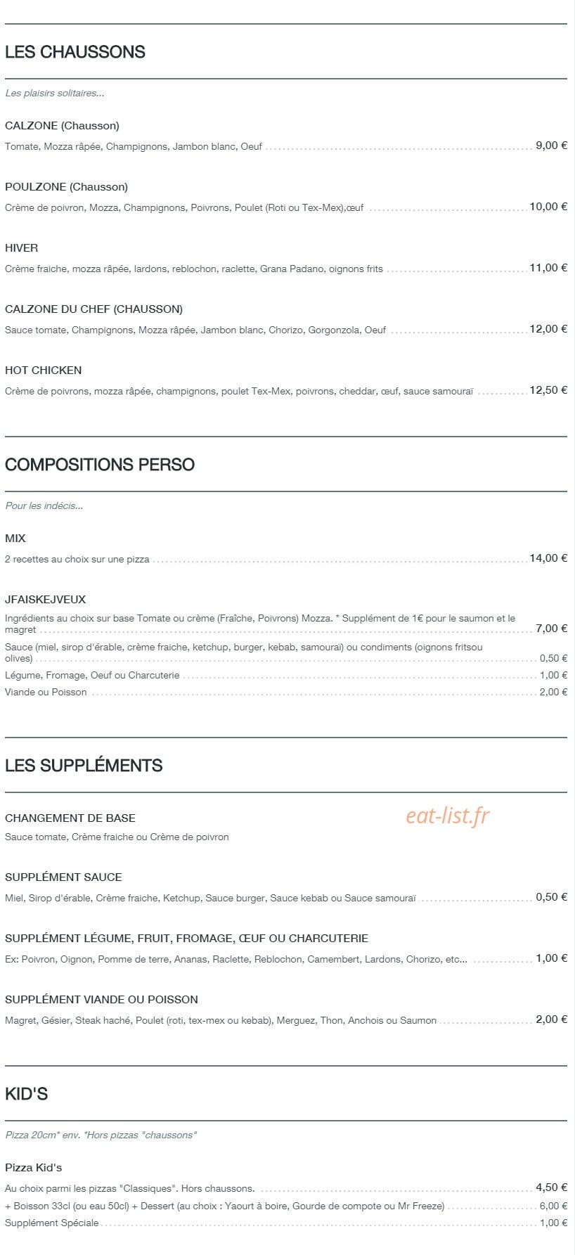 Croustill' Pizza — carte page 3