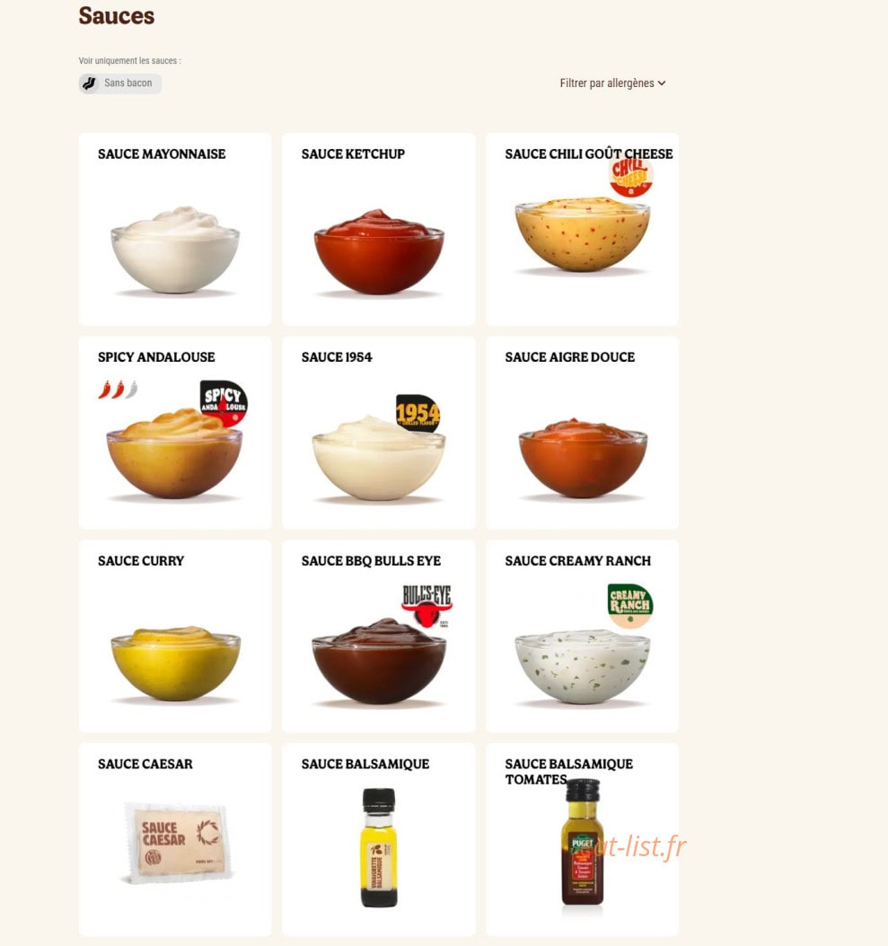 Burger King — carte page 17