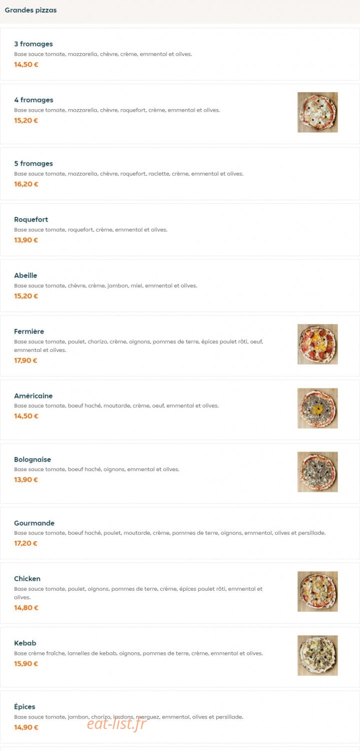 Don Pizza — carte page 1