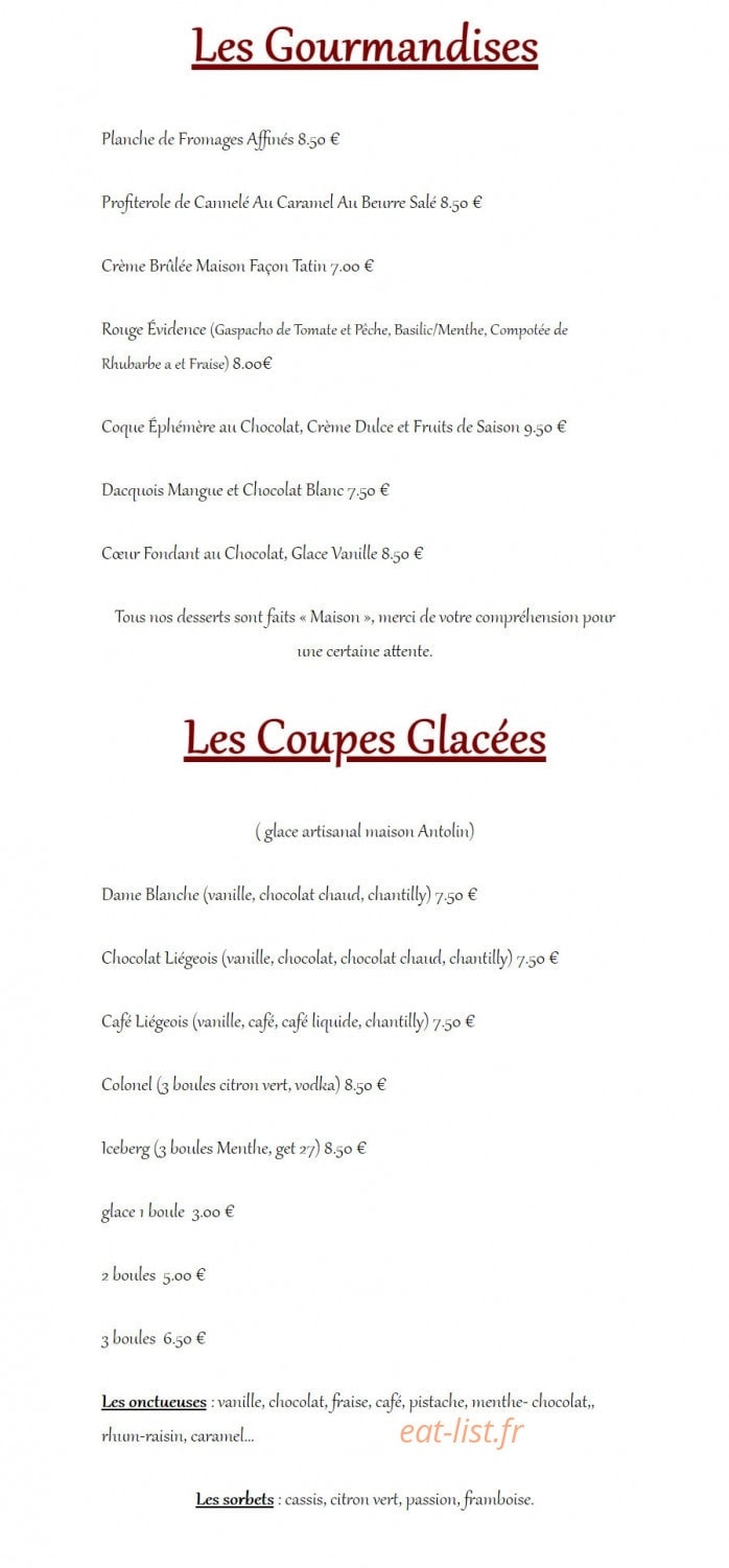 Le petit Caboulot — carte page 3