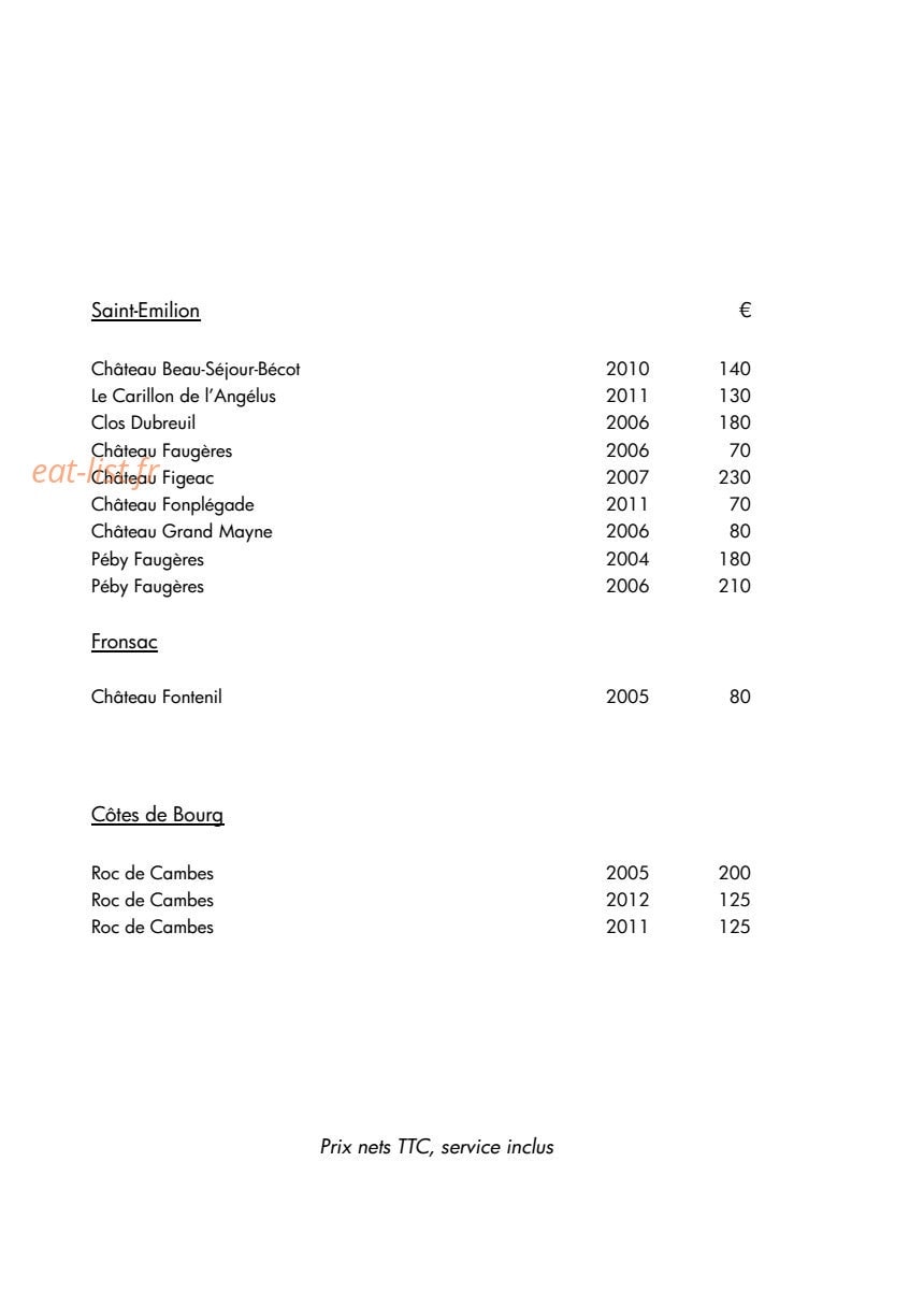 La Table du Lavoir — carte page 8