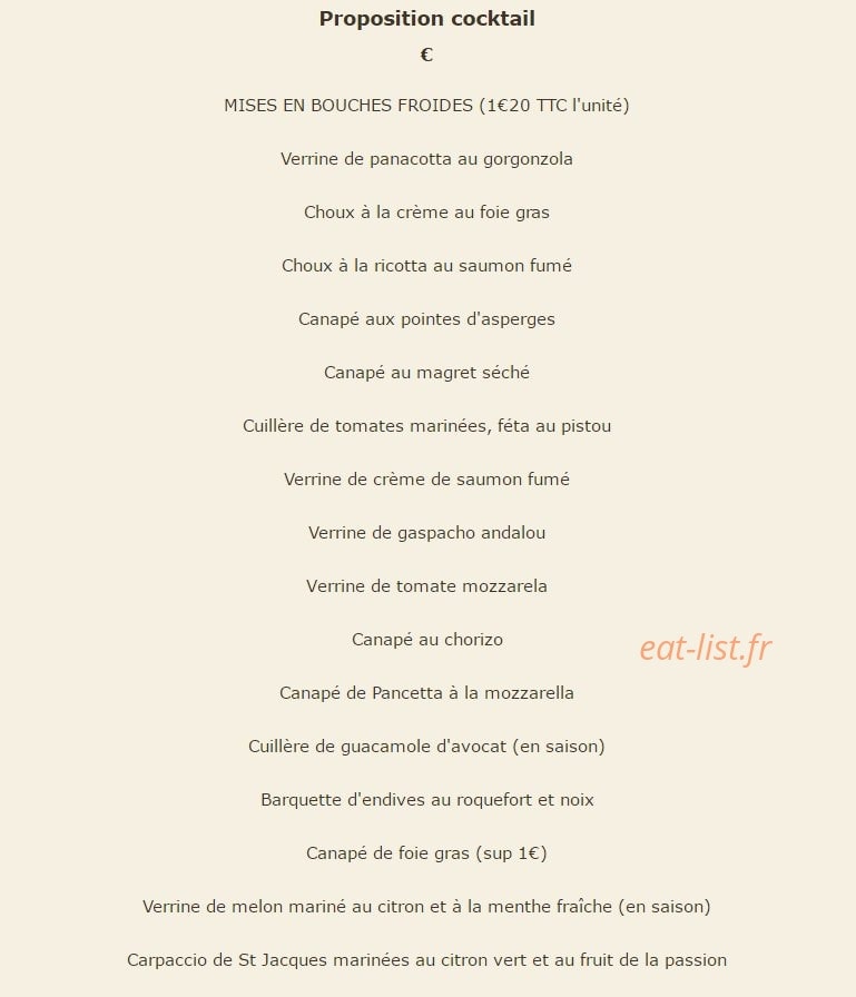 Restaurant Le Pistou — carte page 18