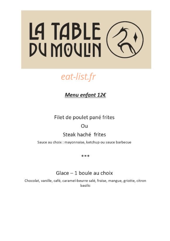 La Table du Moulin — carte page 8