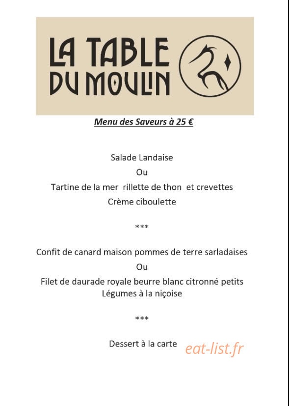 La Table du Moulin — carte page 3