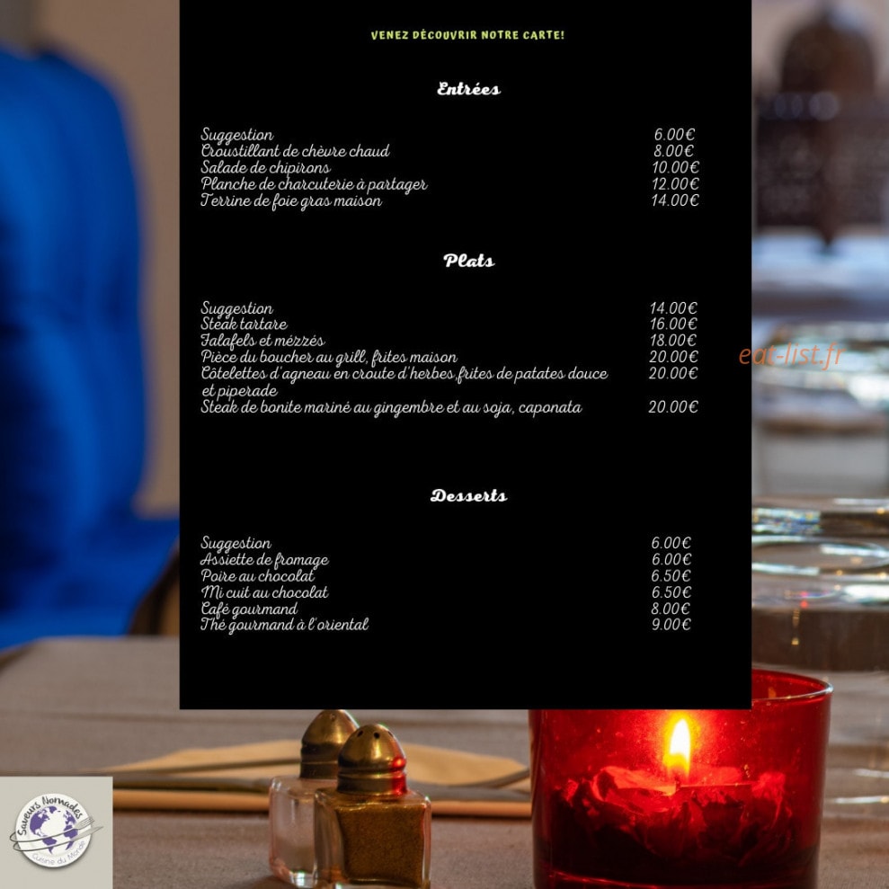 Saveurs nomades — carte page 4