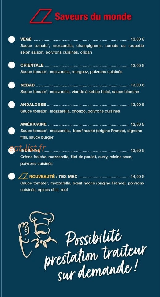 Rico Pizze — carte page 3