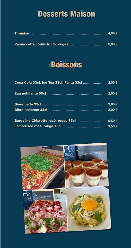 Rico Pizze — carte page 4