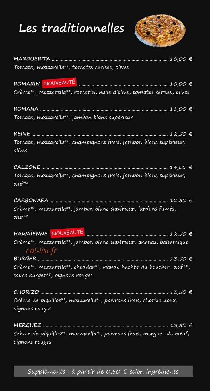 Schnock Pizza — carte page 1