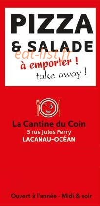 La Cantine Du Coin — carte page 1